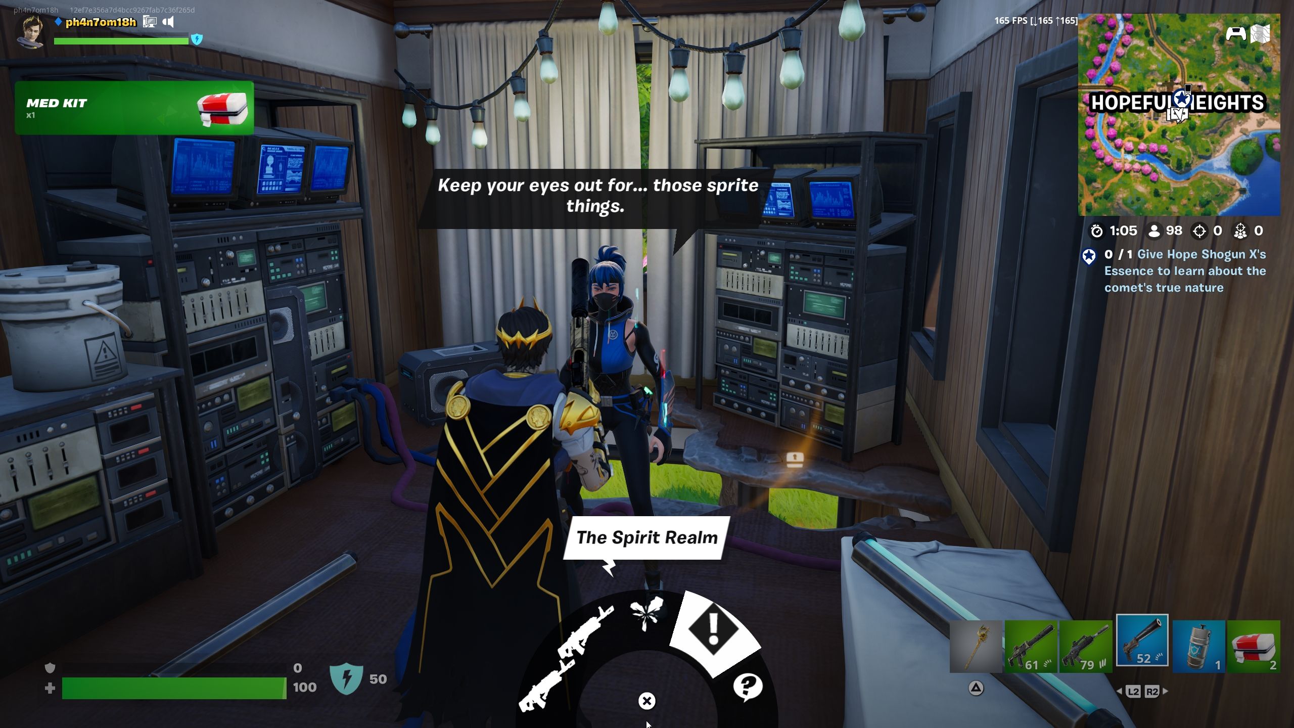 Player is speaking to Hope - fortnite