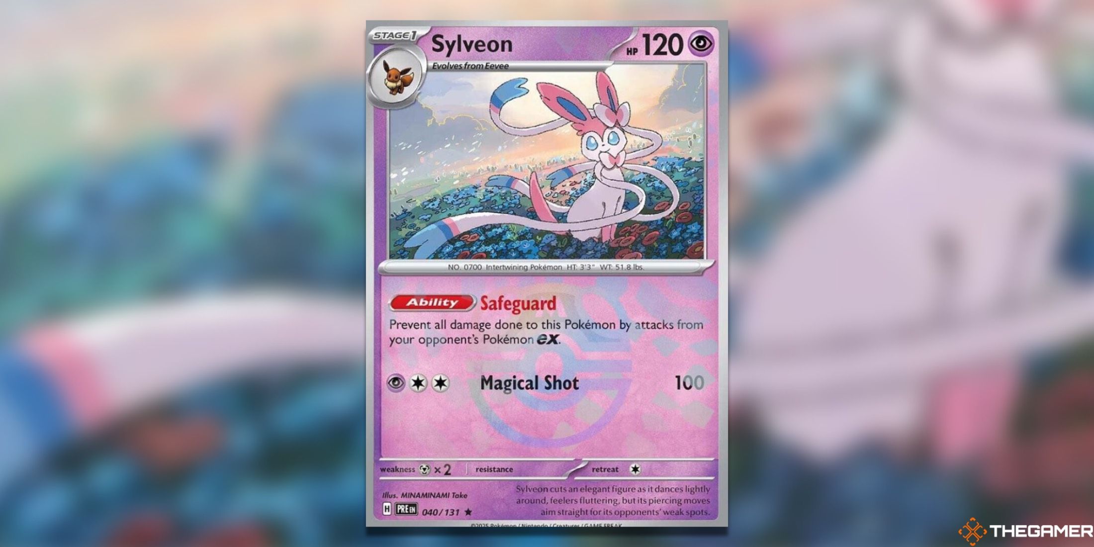 The Sylveon Prismatic Evolutions Master Ball Reverse from the Pokemon TCG.