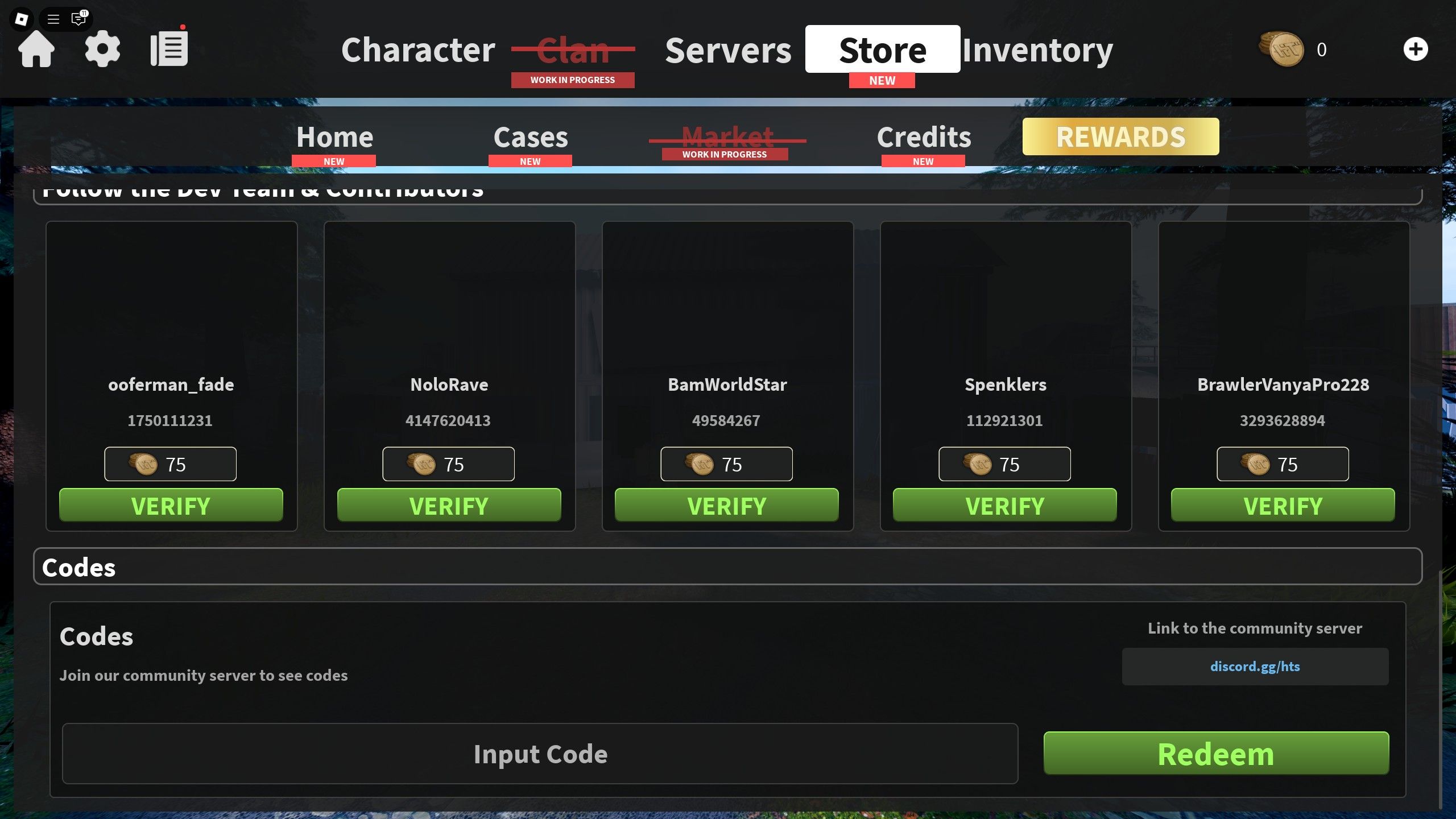the codes box in Lone Survival on Roblox