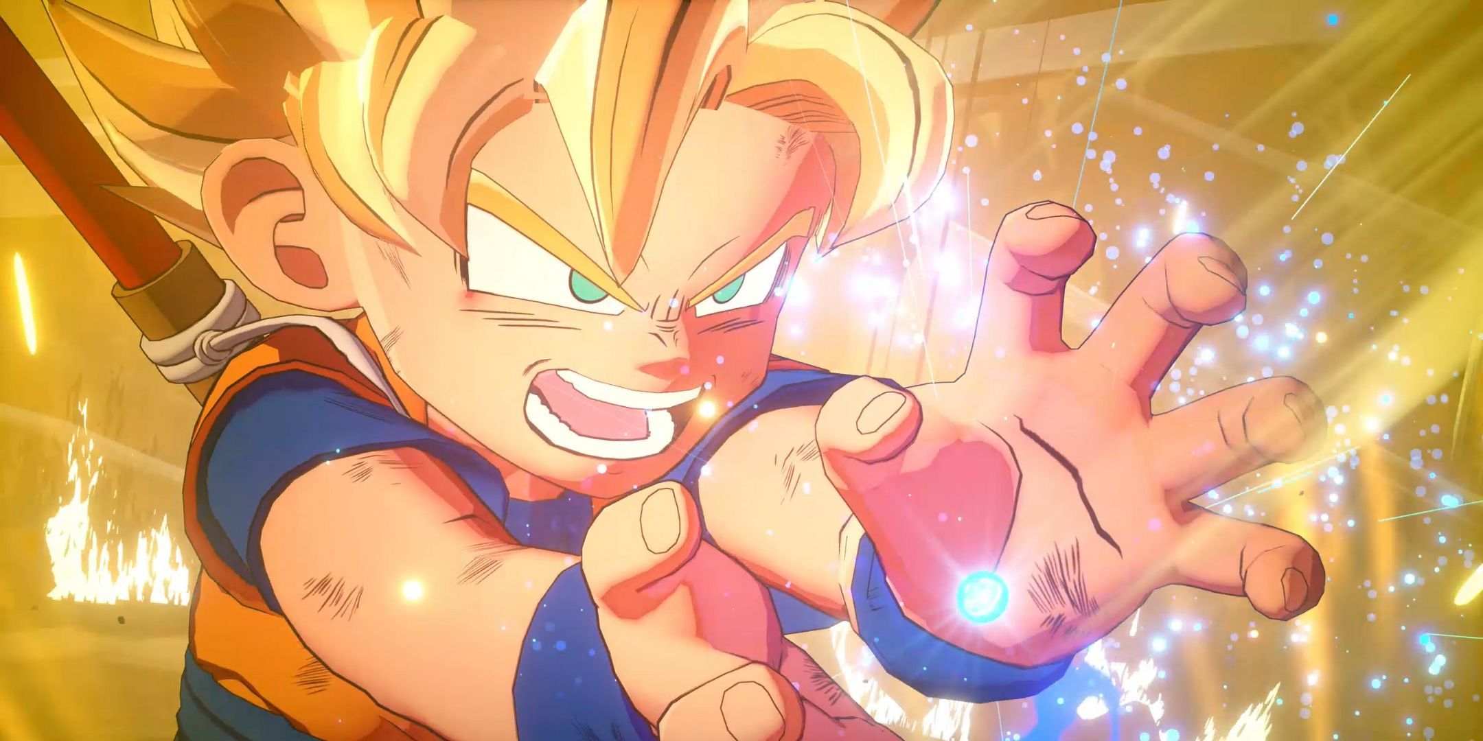Super Saiyan Goku in Dragon Ball Z: Kakarot's Daima DLC.