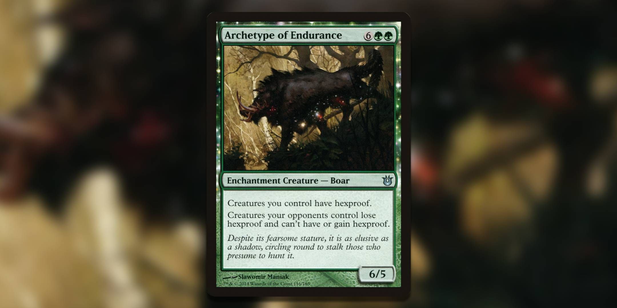 The Magic the Gathering card Archetype of Endurance by Slawomir Maniak.