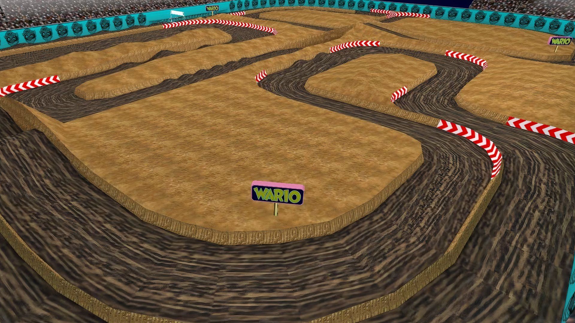 The original Wario Stadium from Mario Kart 64.