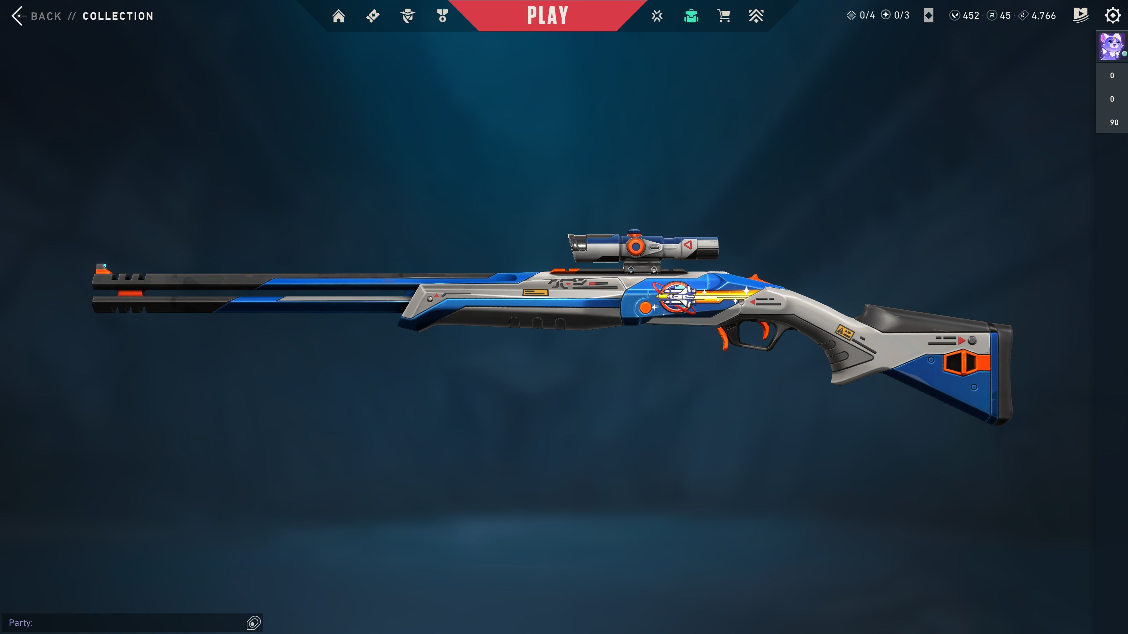 A look at the Moon Scout Skin for the Outlaw in Valorant.