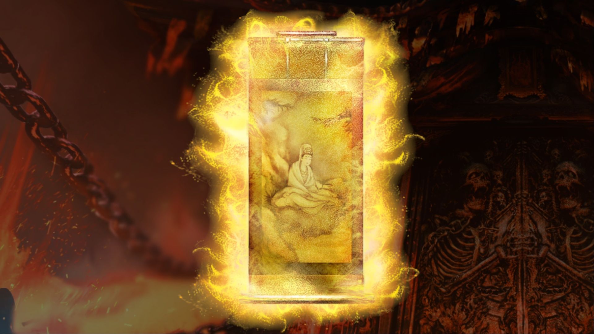 The icon of the Painting of Kannon Treasure in Warriors: Abyss.