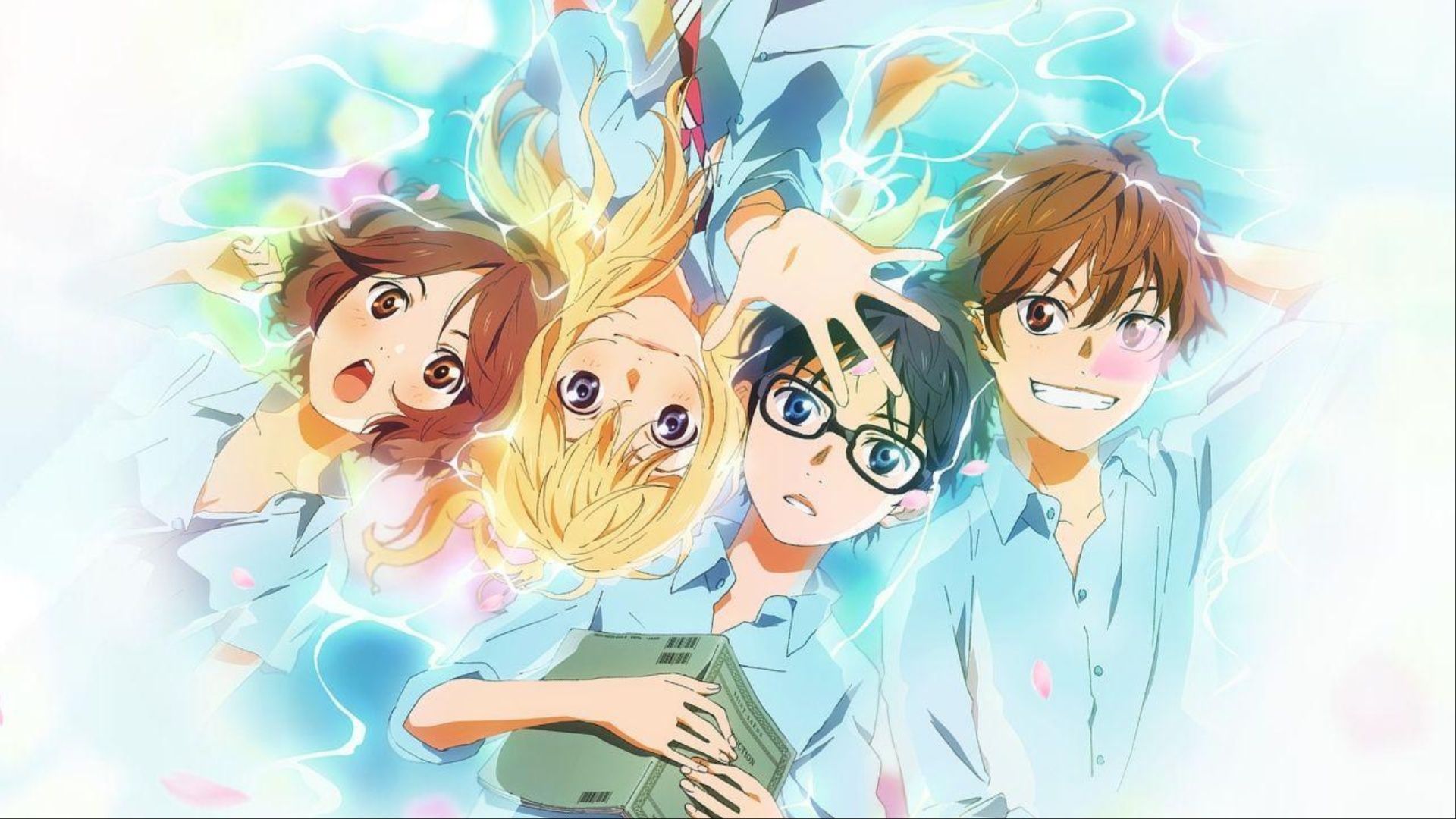 Key art showcasing the main characters of Your Lie in April.