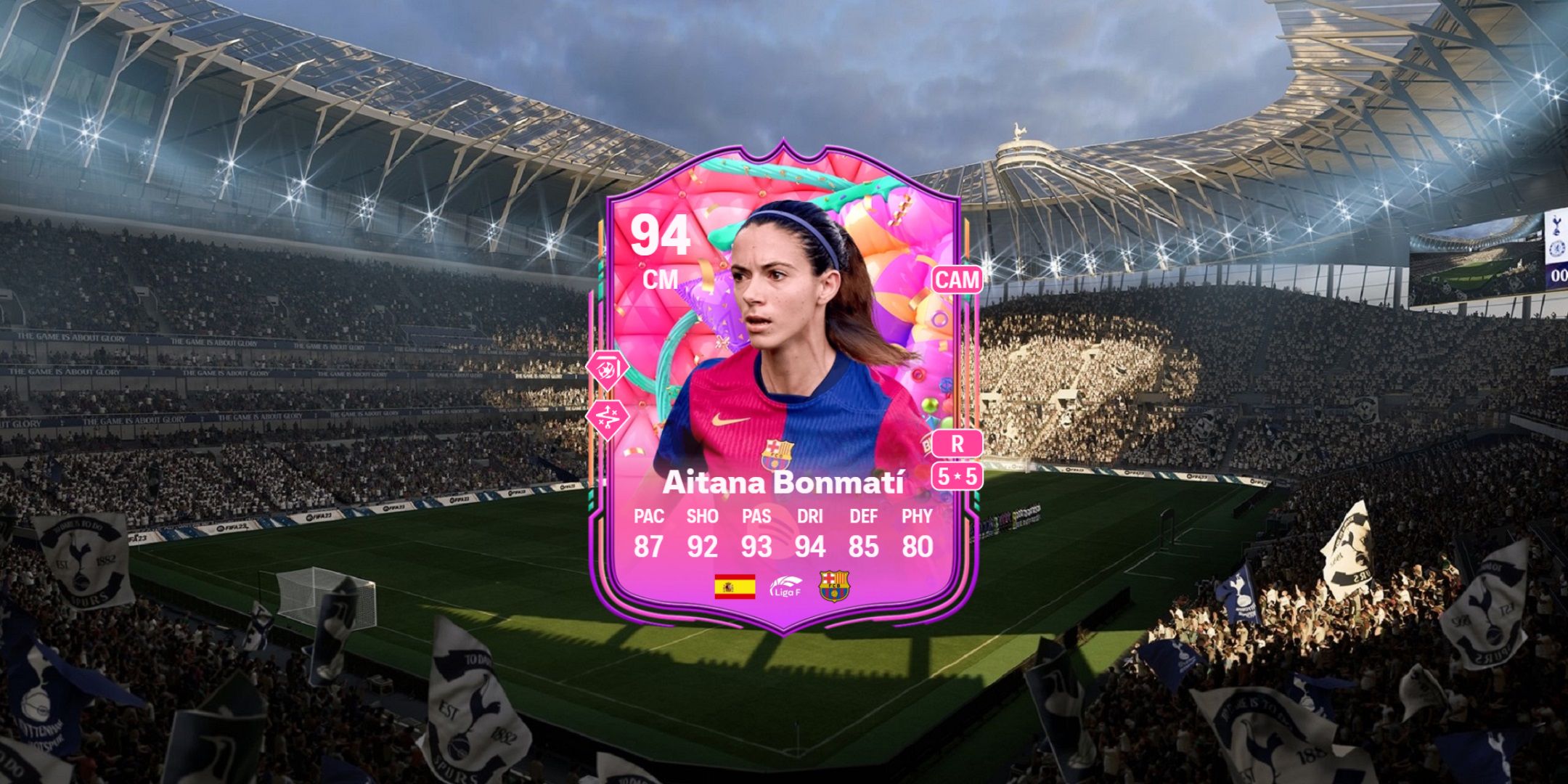 Aitana Bonmati's FUT Birthday card in EA Sports FC 25.