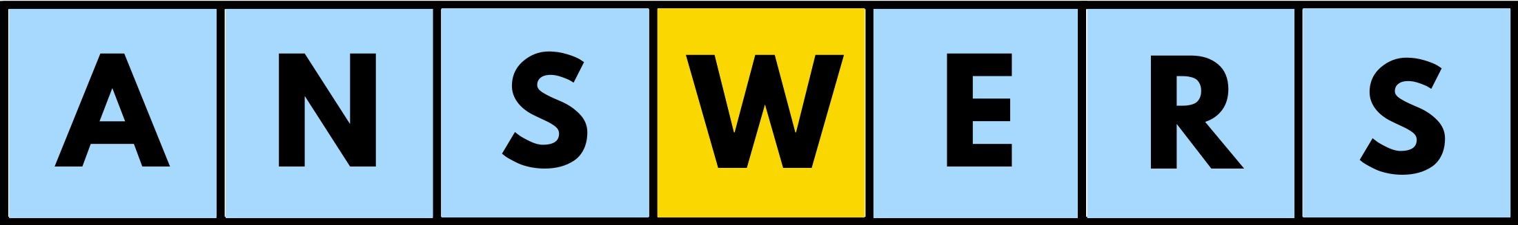 A word in the style of 'NYT Mini Crossword' that says 'Answers'.