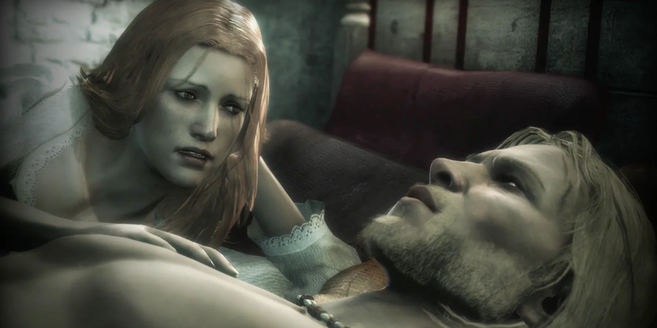 Assassin's Creed 4 Black Flag screenshot of Caroline laying next to Edward.
