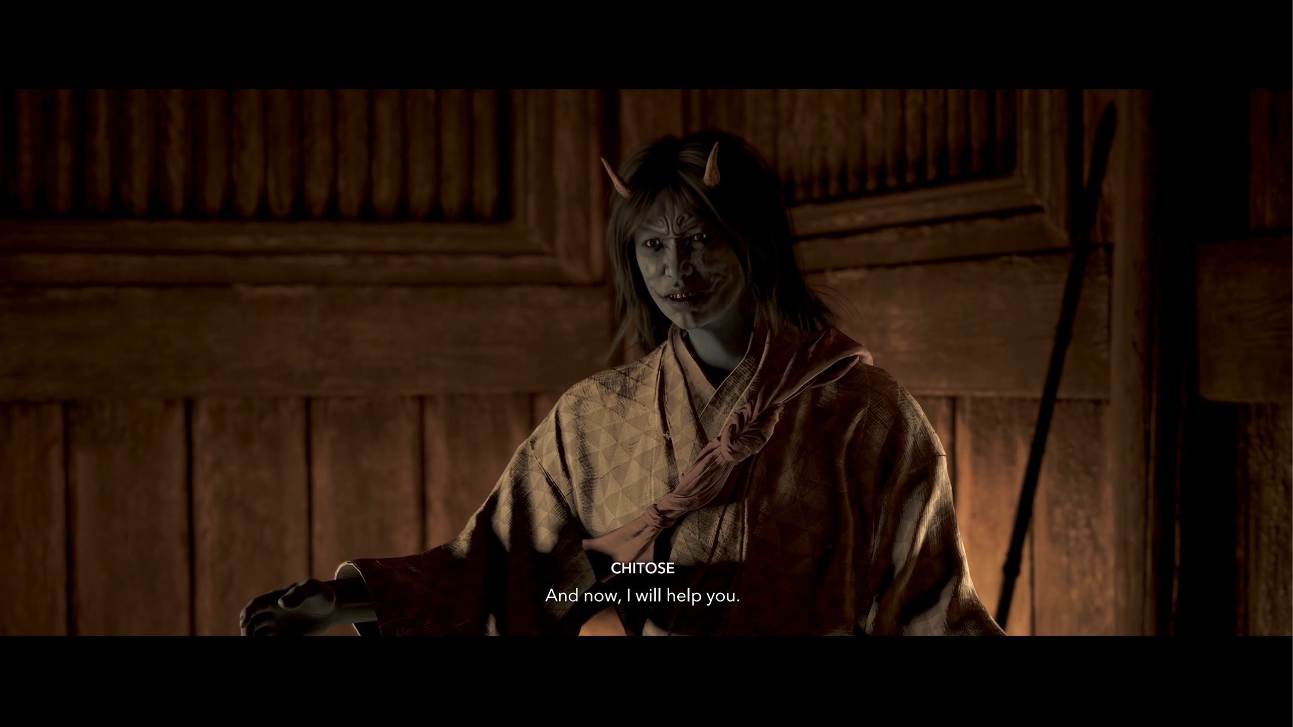 Assassin's Creed Shadows Chitose at the end of Yokai quest.