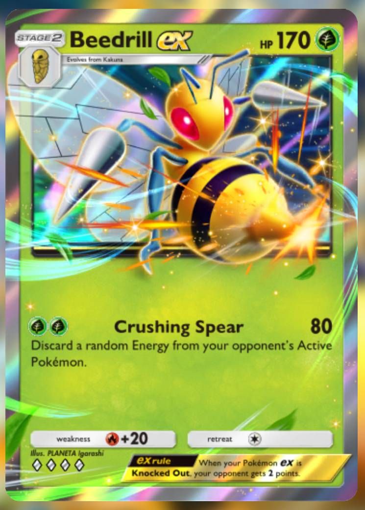 The Beedrill ex card, from Shining Revelry.