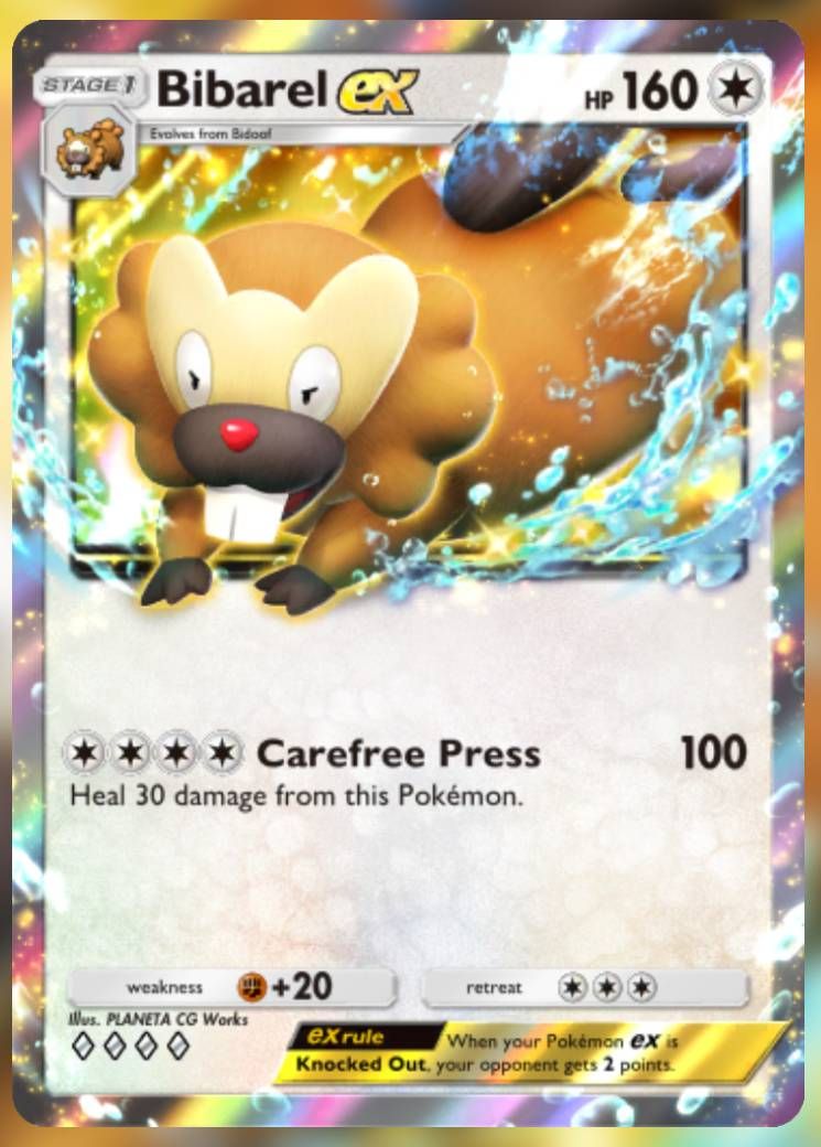 The Bibarel ex card, from Shining Revelry.