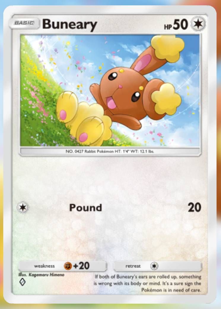 The Buneary card, from Shining Revelry.