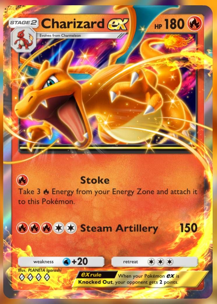 The Charizard ex card, from Shining Revelry.