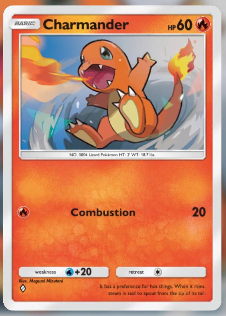 The Charmander card, from Shining Revelry.