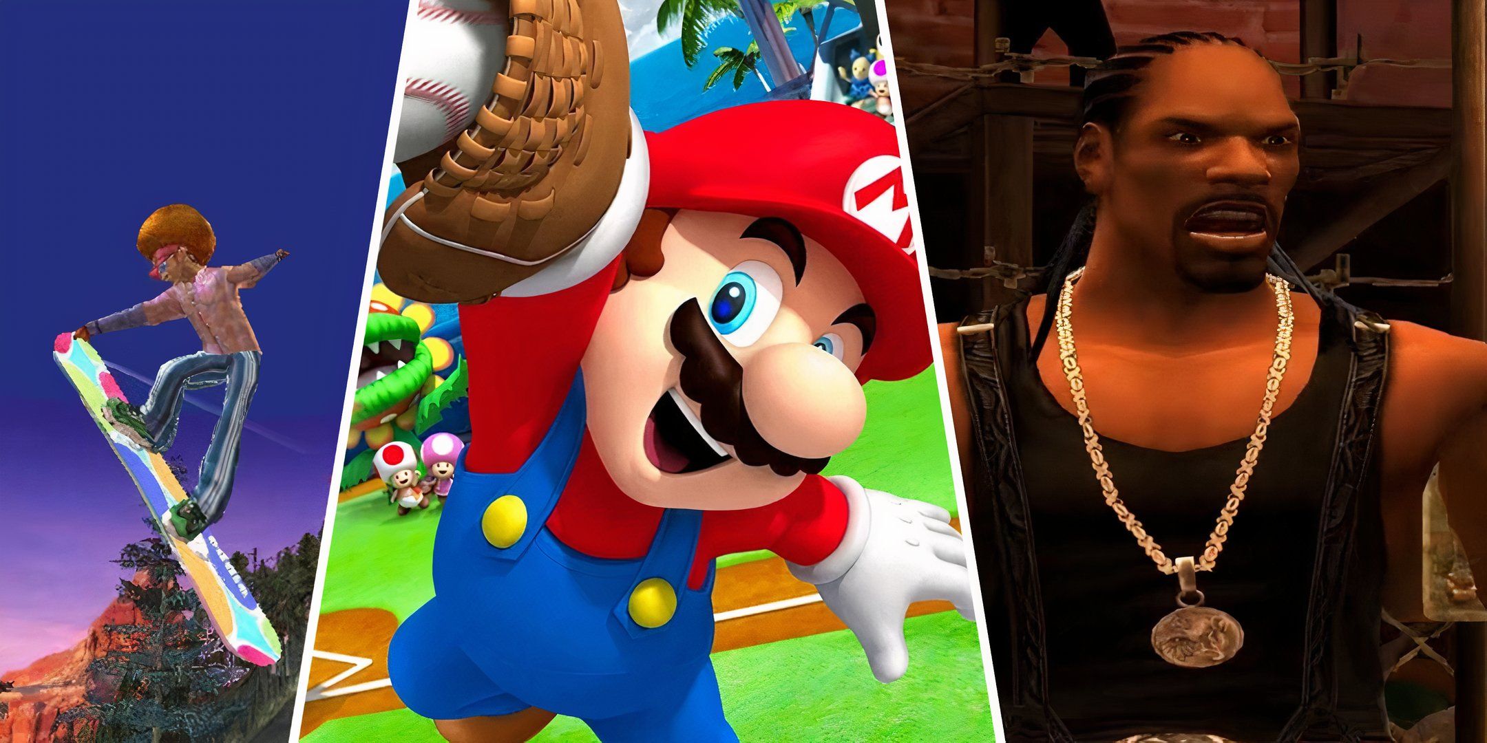 SSX Tricky, Mario Super Sluggers, and Def Jam: Fight For NY, popular games in dormant sports series.