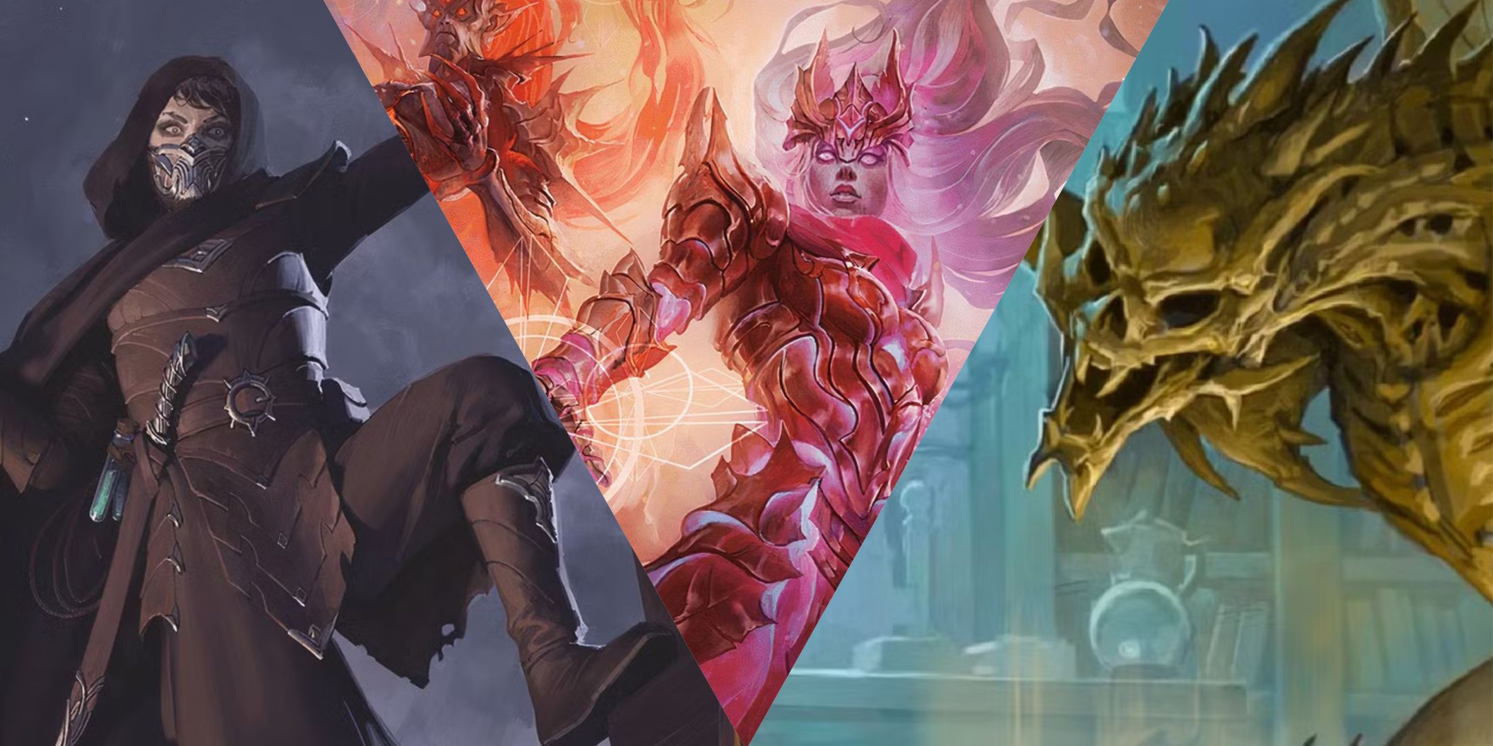 Dungeons & Dragons, Featured Image, an Assassin, Empyreans, and a Bone Devil.