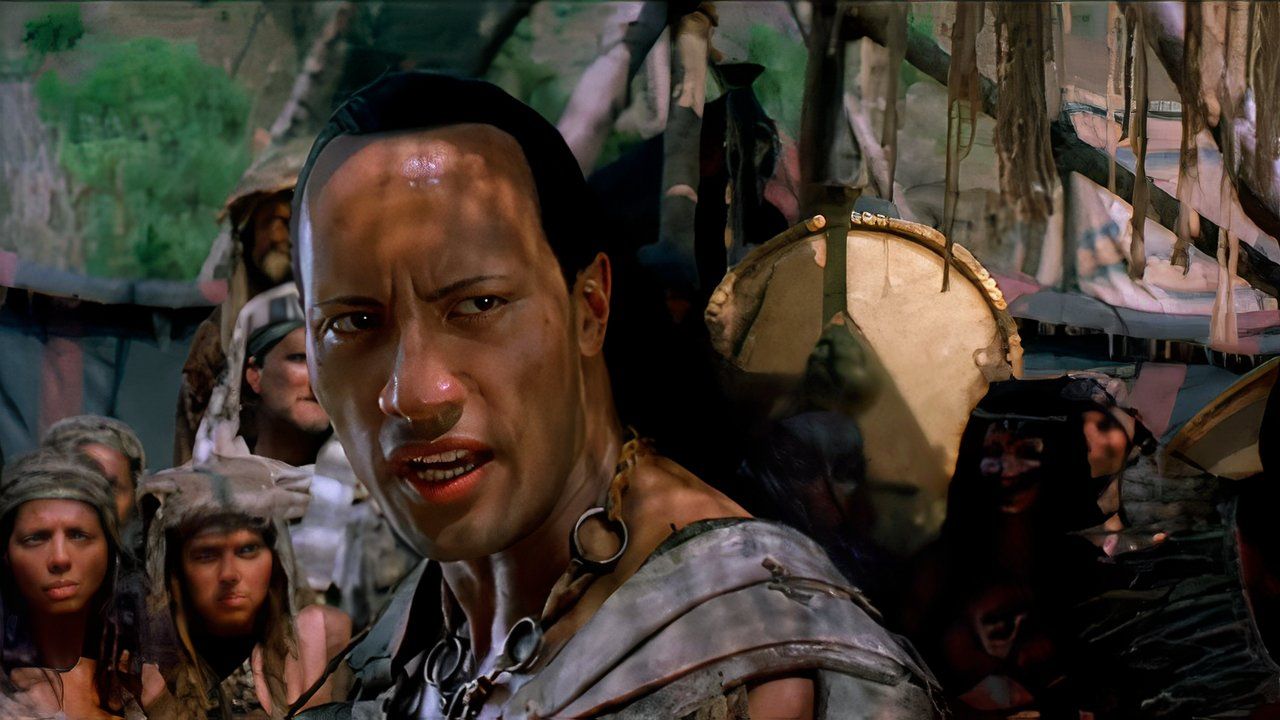 Dwayne 'The Rock' Johnson looking sceptical in The Scorpion King.