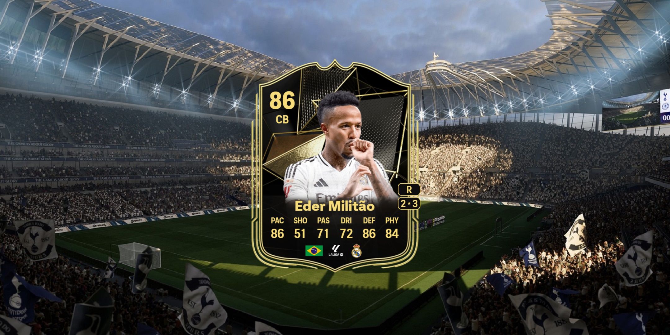 Eder Militao's card in EA Sports FC 25.