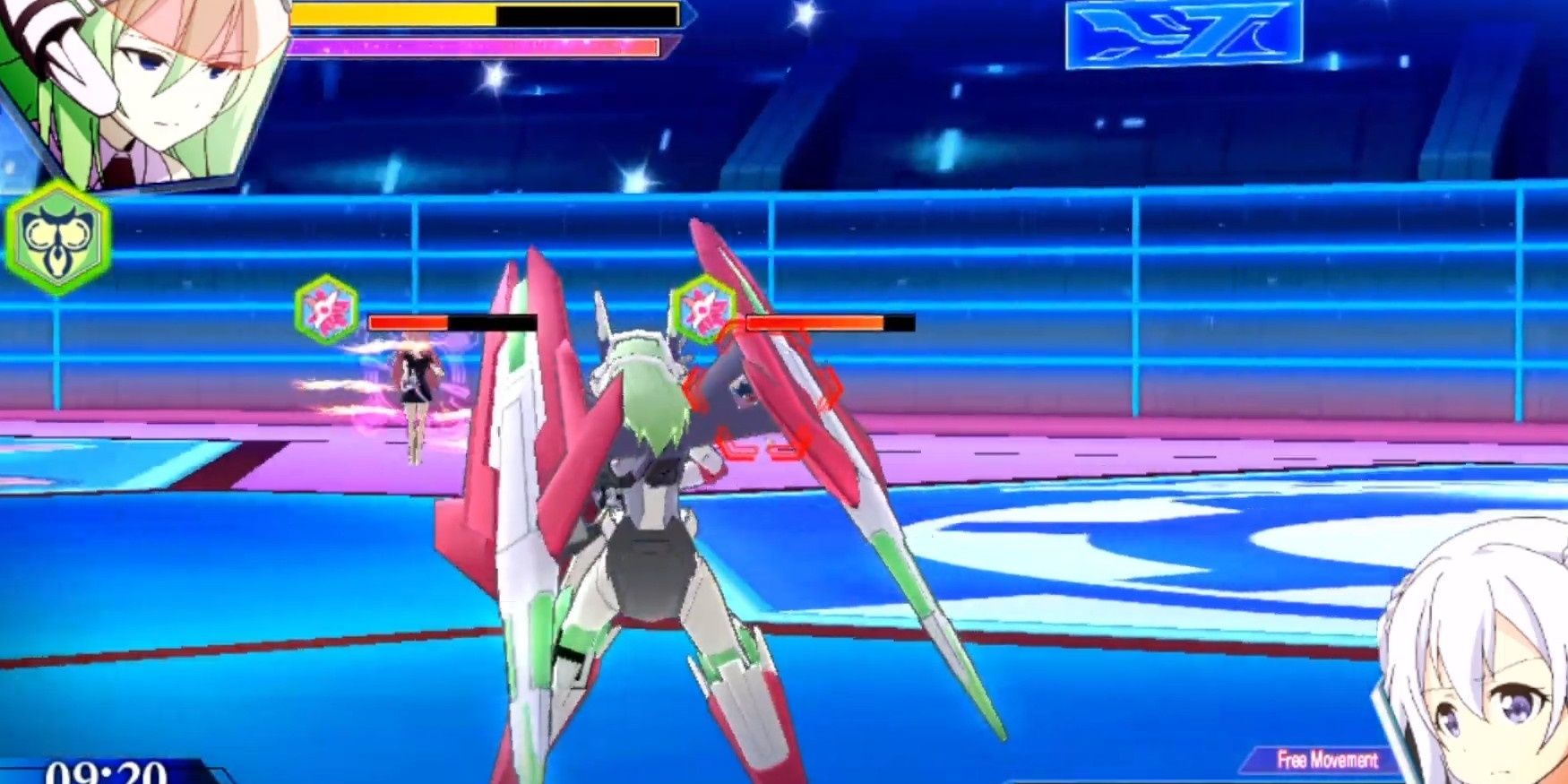 Engaging in a mech battle in AW: Phoenix Festa.