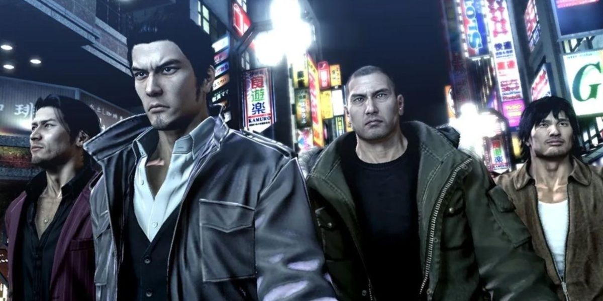 Four of the five lead protagonists in Yakuza 5.