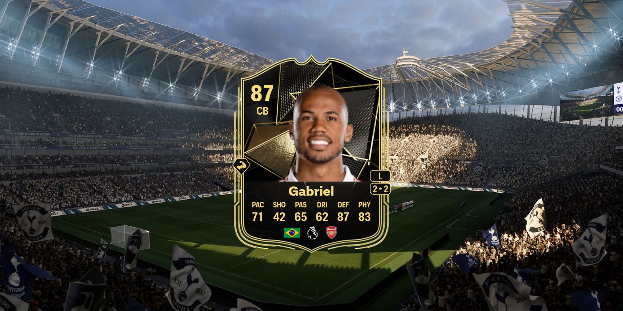Gabriel's card in EA Sports FC 25.