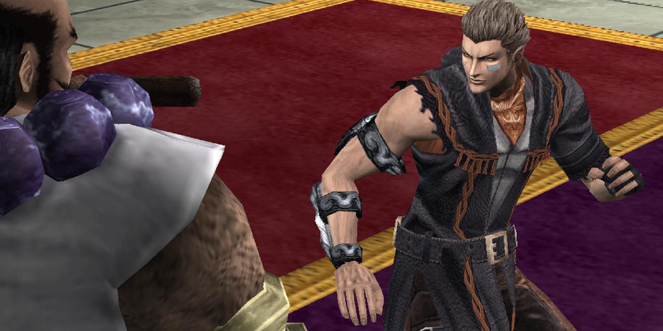 Gene facing off against Elvis in God Hand.