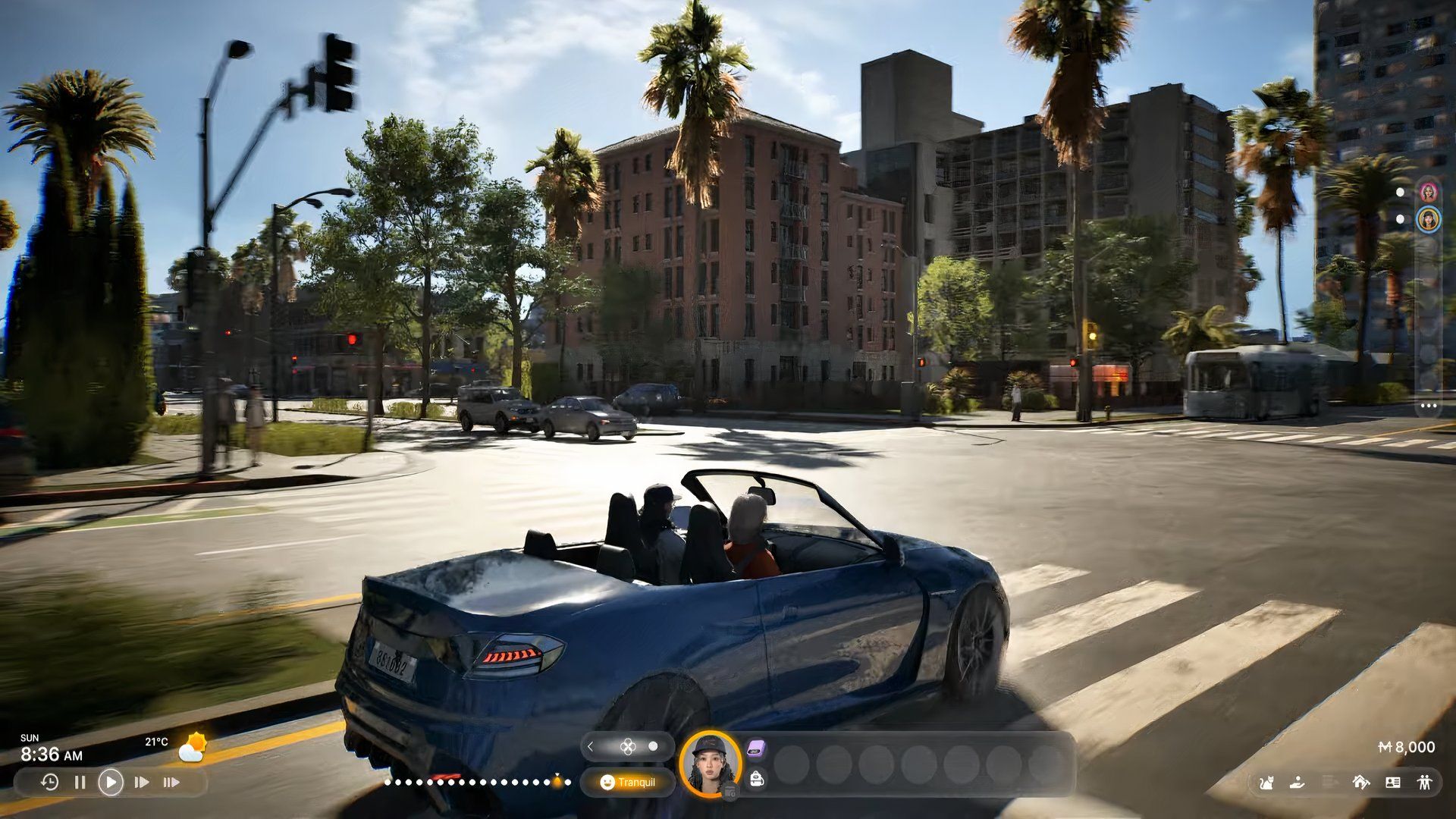 inzoi zois in a car