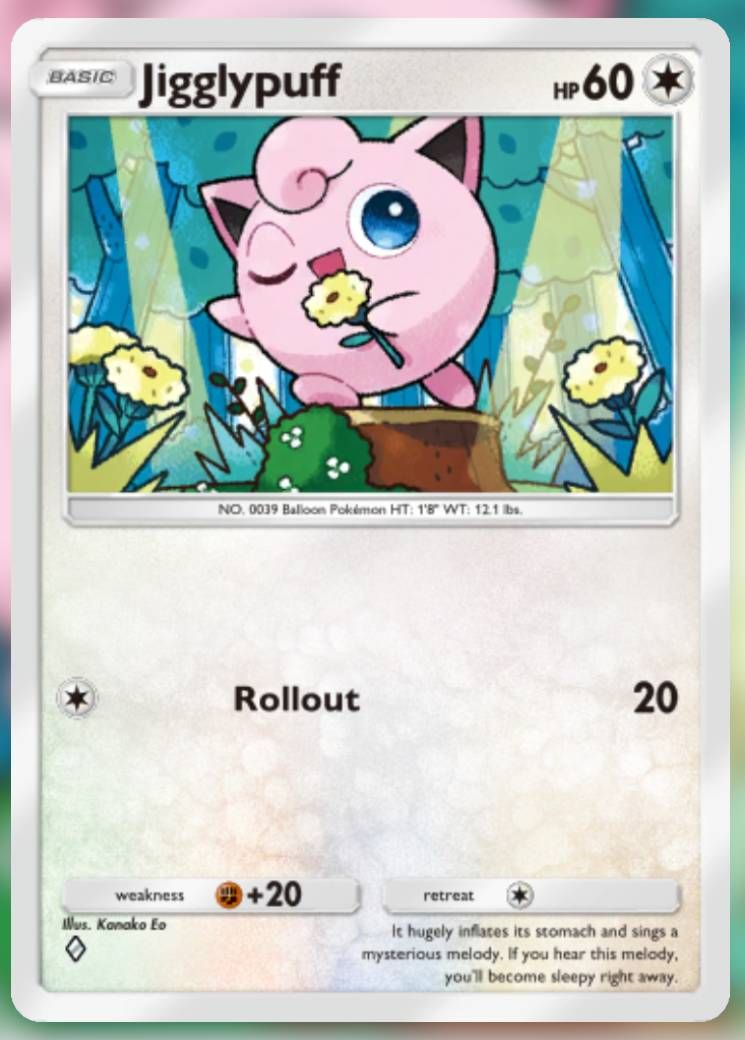 The Jigglypuff card, from Shining Revelry.