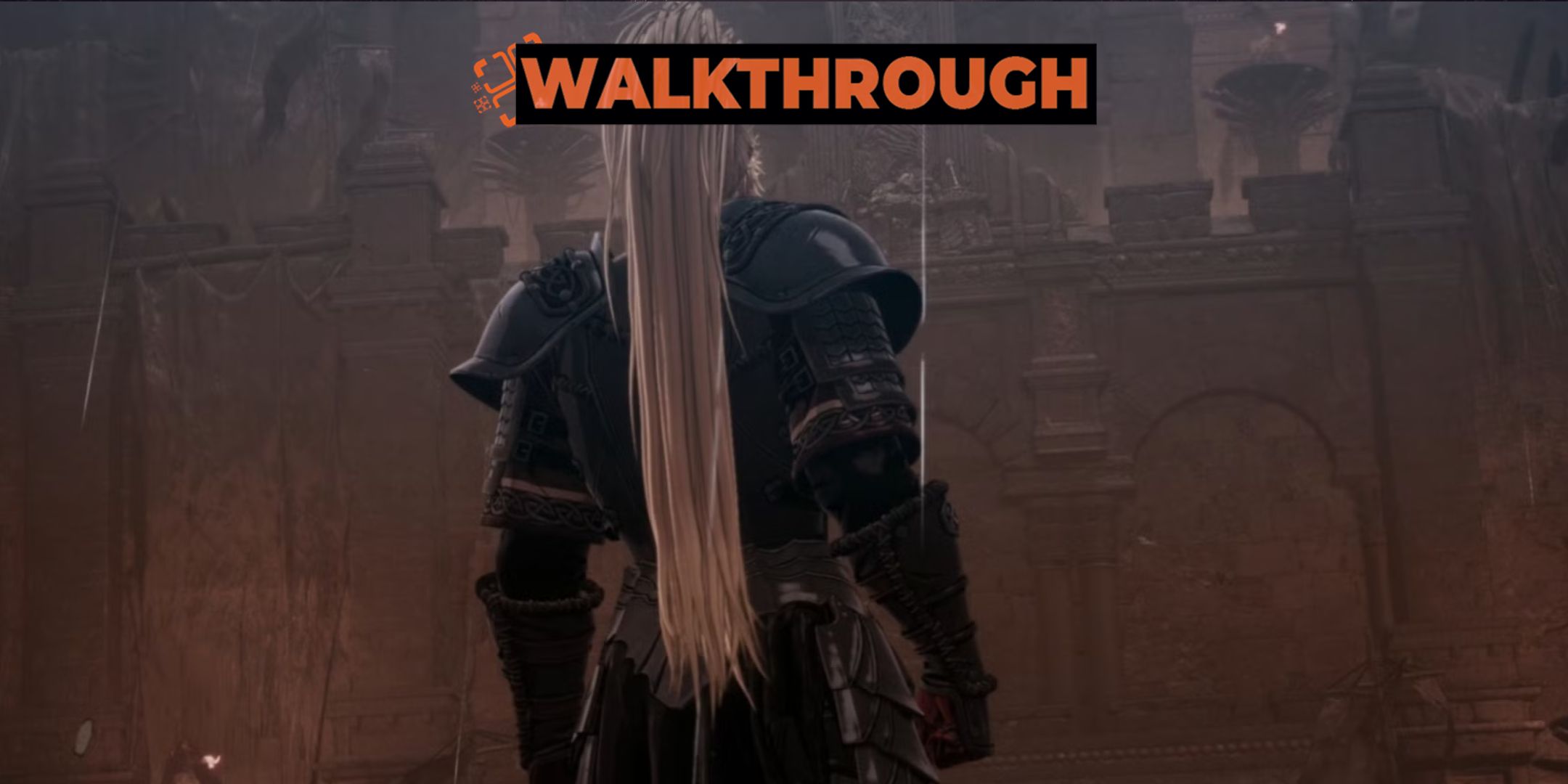 Khazan staring up at Maluca in The First Berserker Khazan.