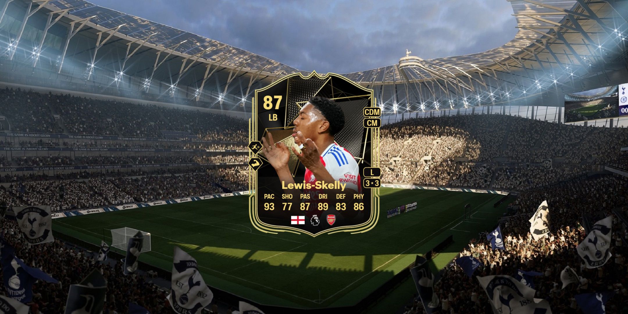 Lewis-Skelly's card in EA Sports FC 25.