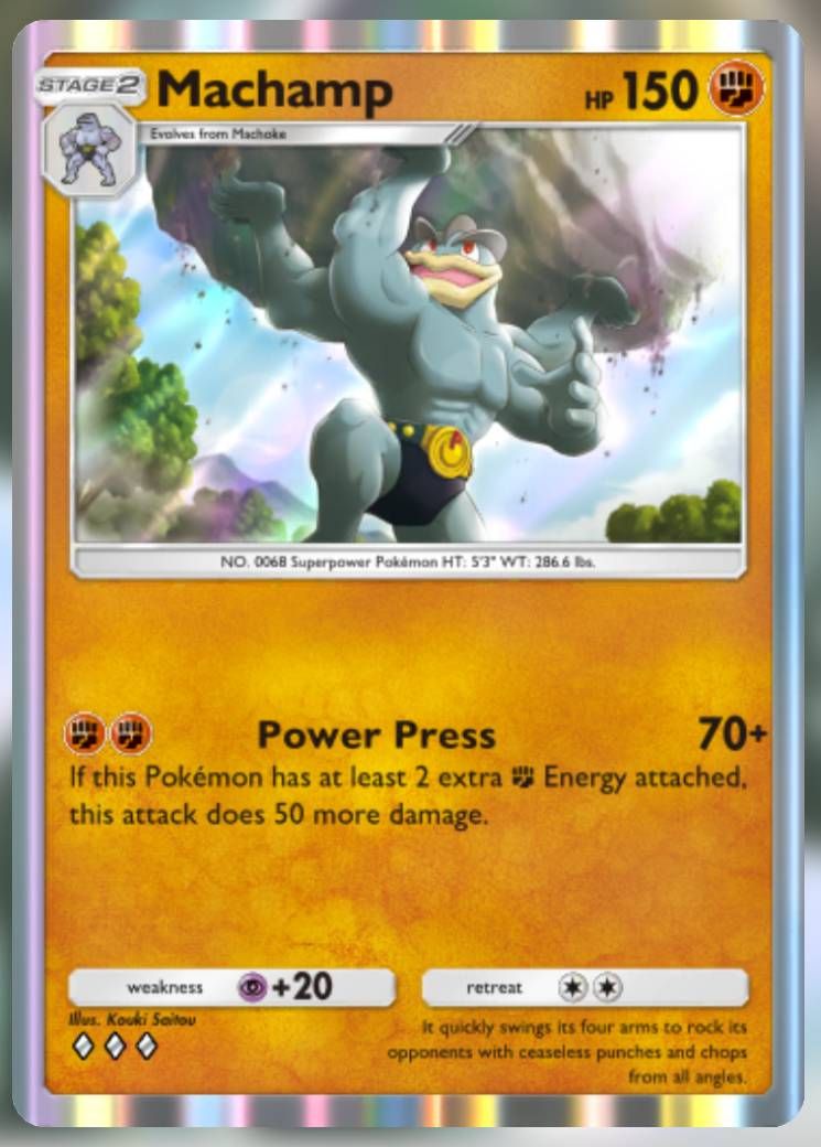 The Machamp card, from Shining Revelry.