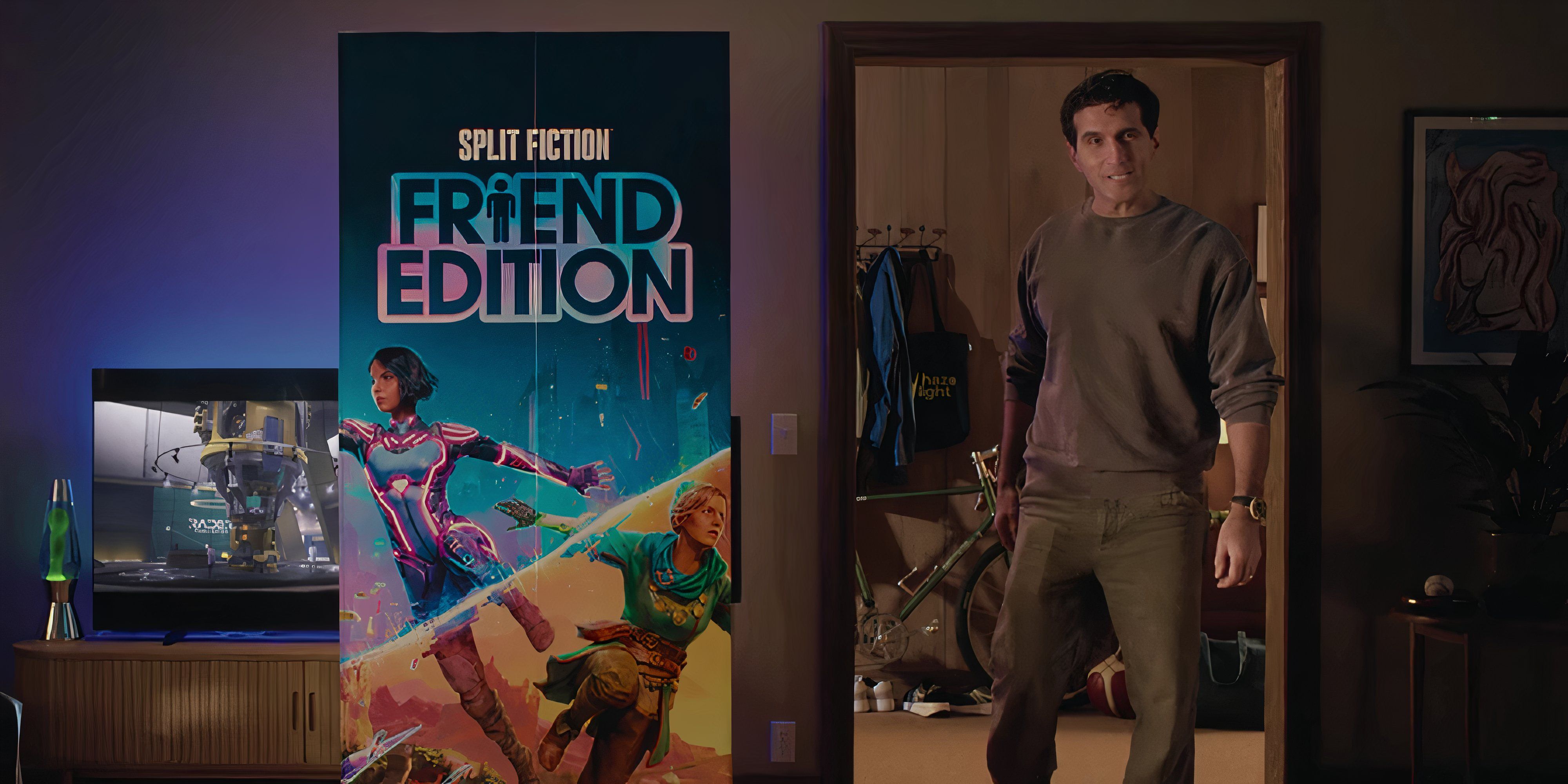 josef fares with a friend edition copy of split fiction.