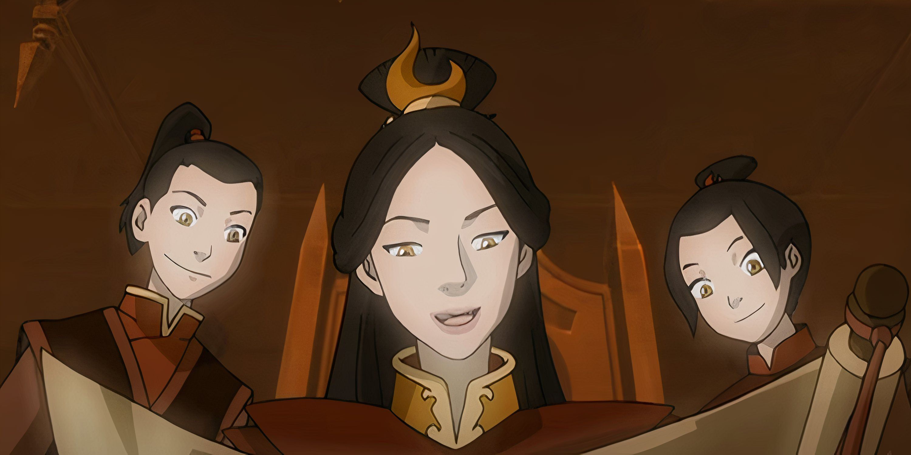 Ursa reads a letter from Iroh to her children.
