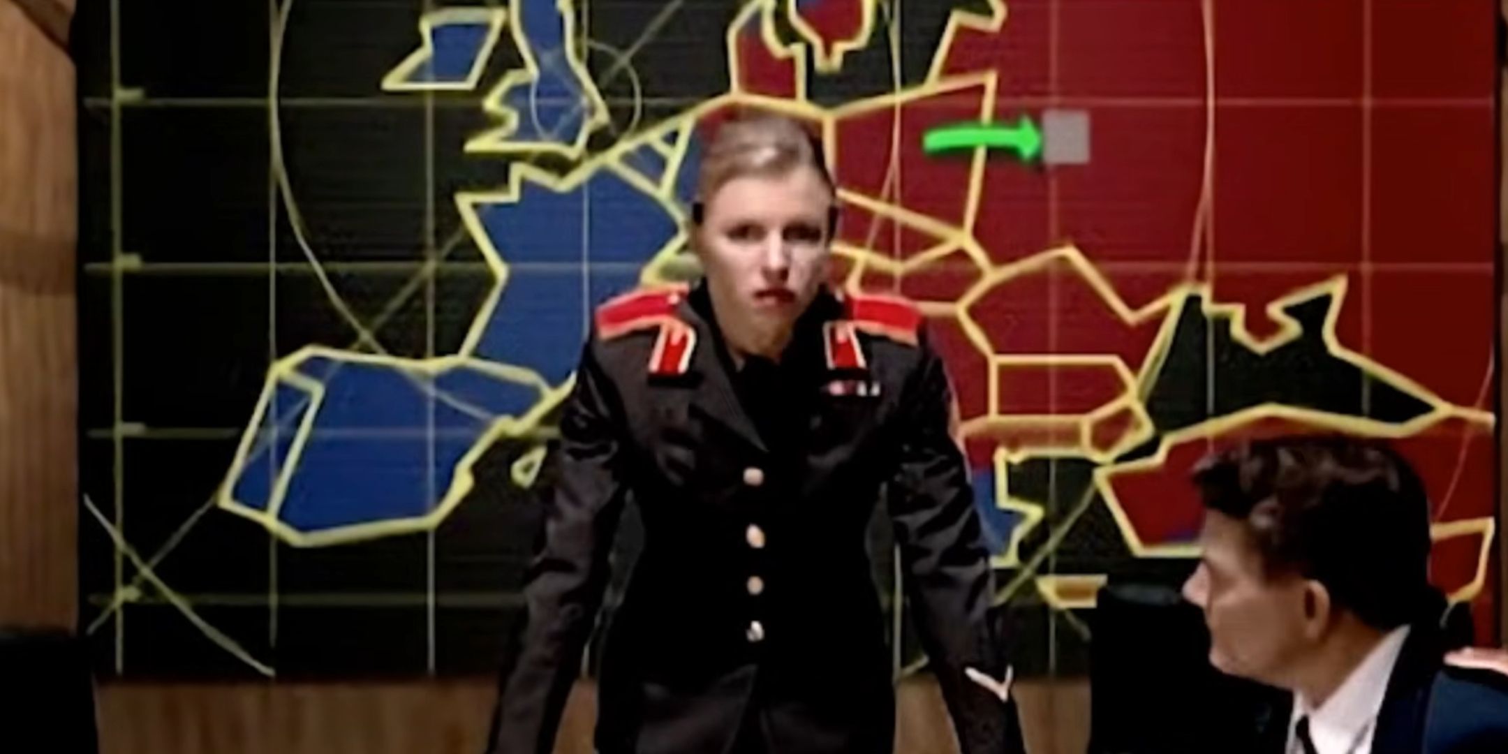 Nadia looking into the camera in Command and Conquer Red Alert.