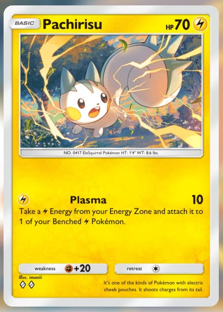 The Pachirisu card, from Shining Revelry.