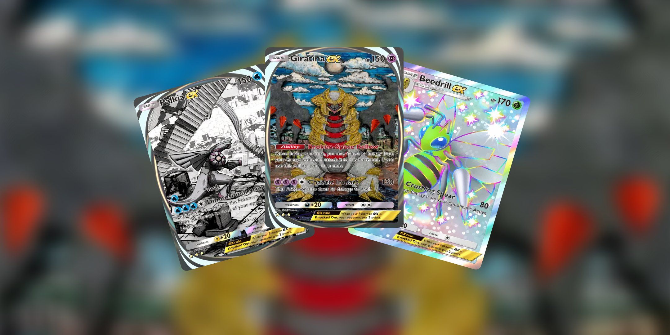 palkia ex beedrill ex and giratina ex from pokemon tcg pocket.