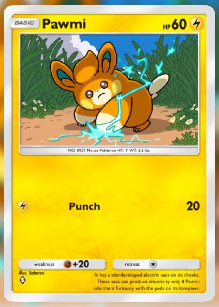 The Pawmi card, from Shining Revelry.