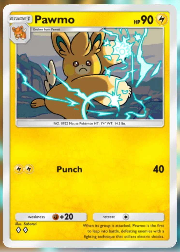 The Pawmo card, from Shining Revelry.