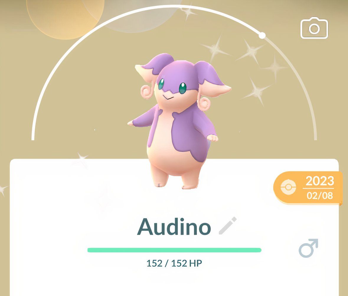 Shiny Audino from Pokemon Go.