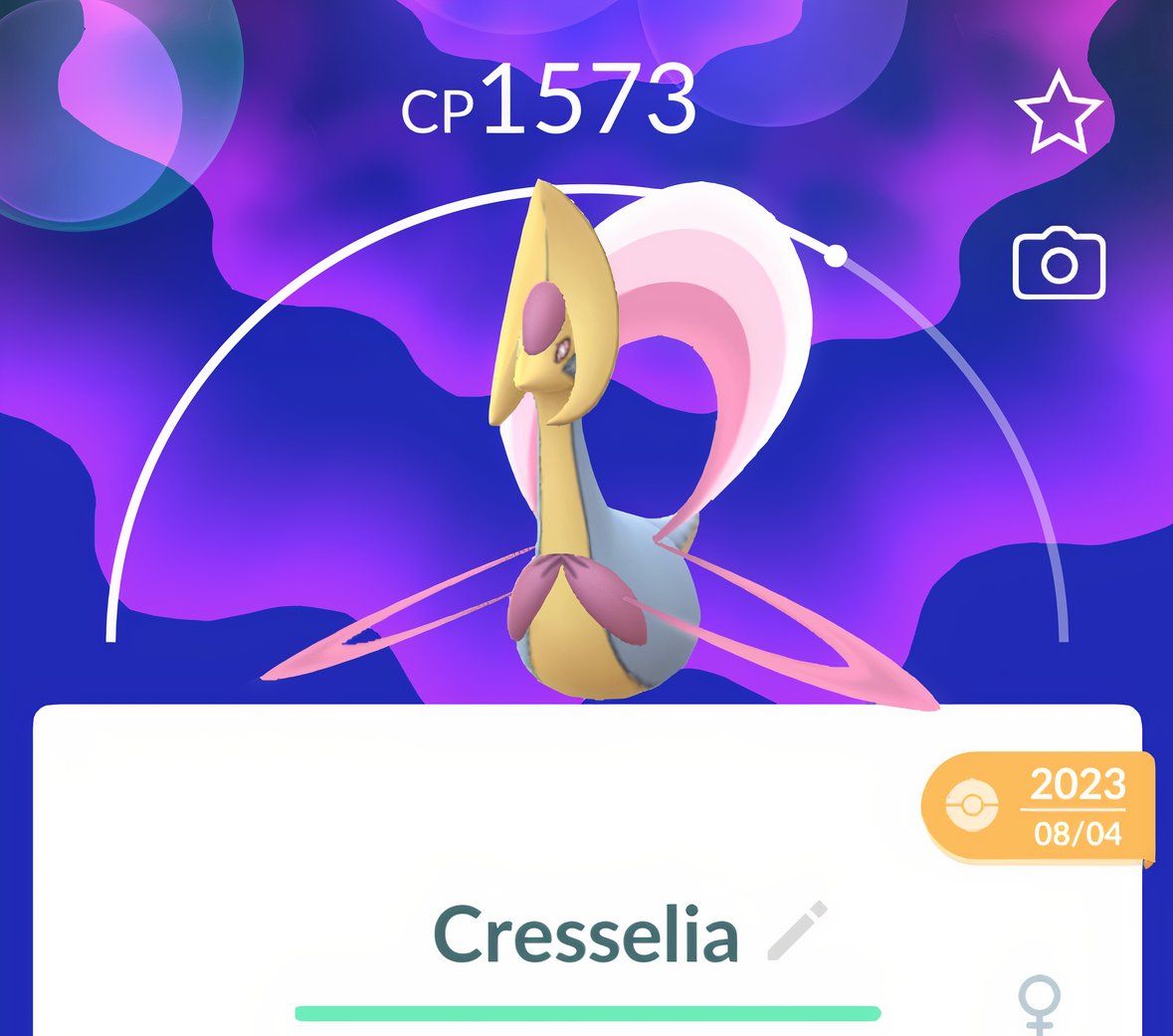 Cresselia from Pokemon Go.