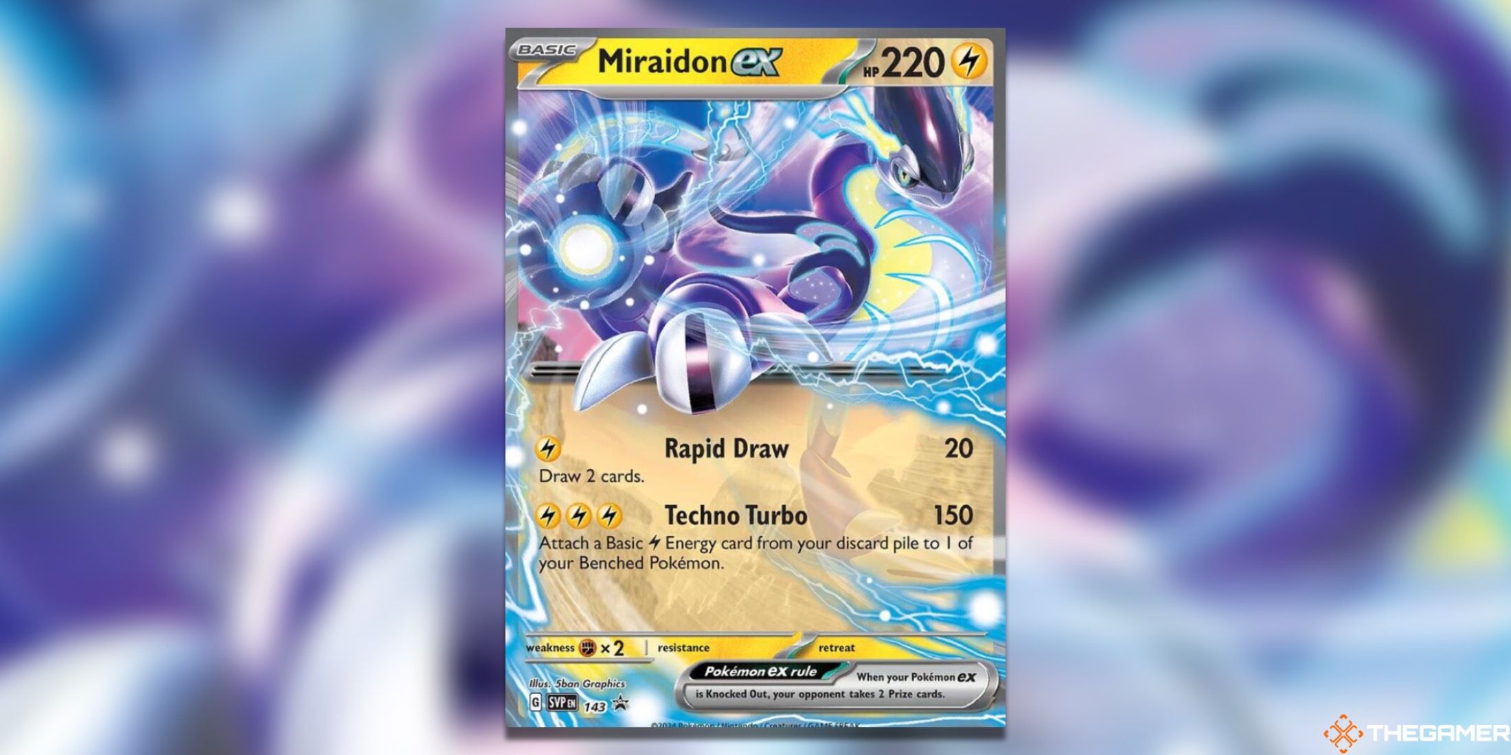The Miraidon Scarlet Violet Promo from the Pokemon TCG,