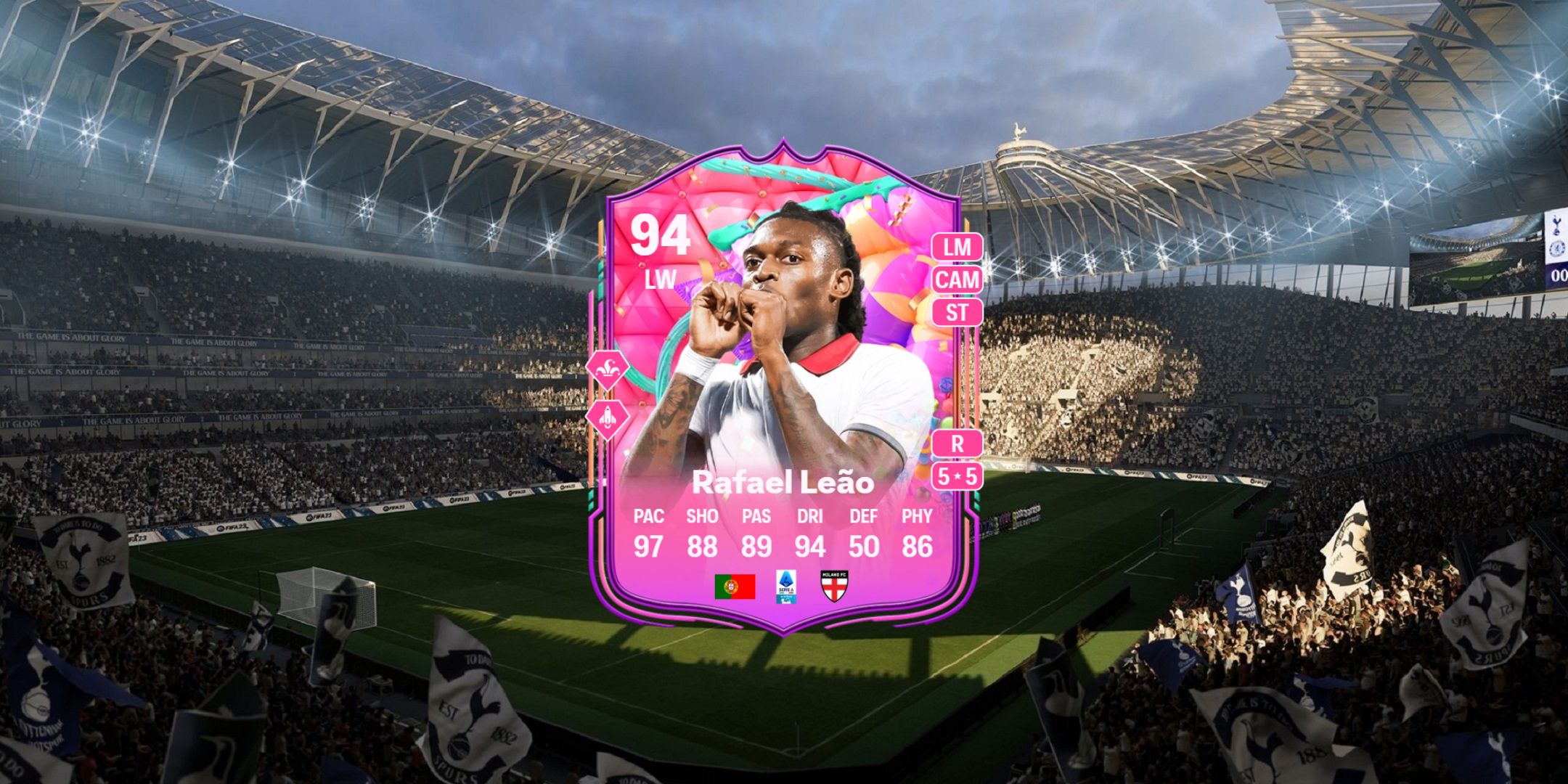 Rafael Leao's FUT Birthday card in EA Sports FC 25.