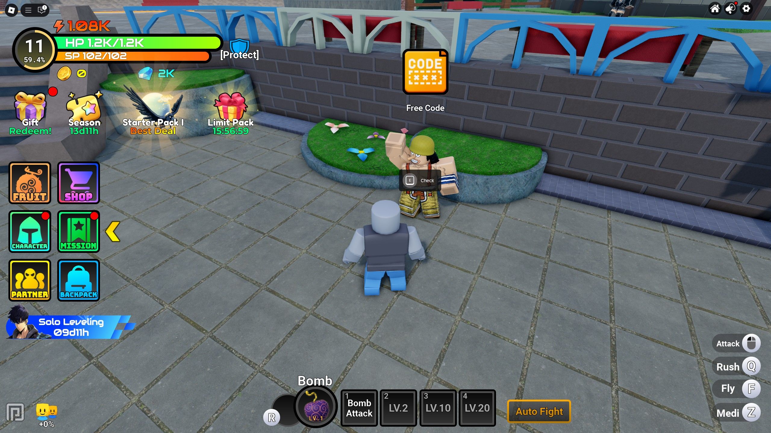 the codes npc in Anime Fruit on Roblox
