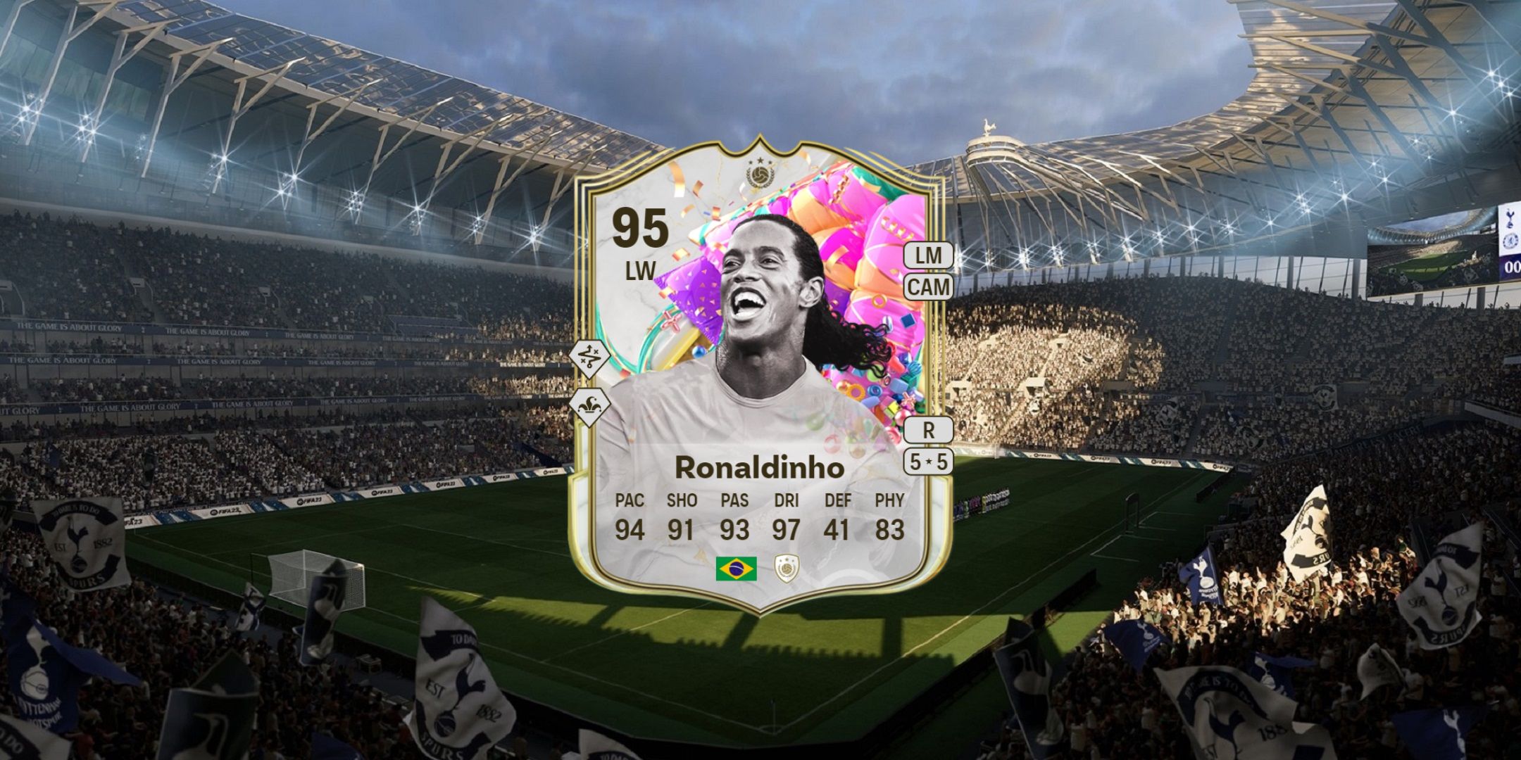 Ronaldinho's FUT Birthday card in EA Sports FC 25.