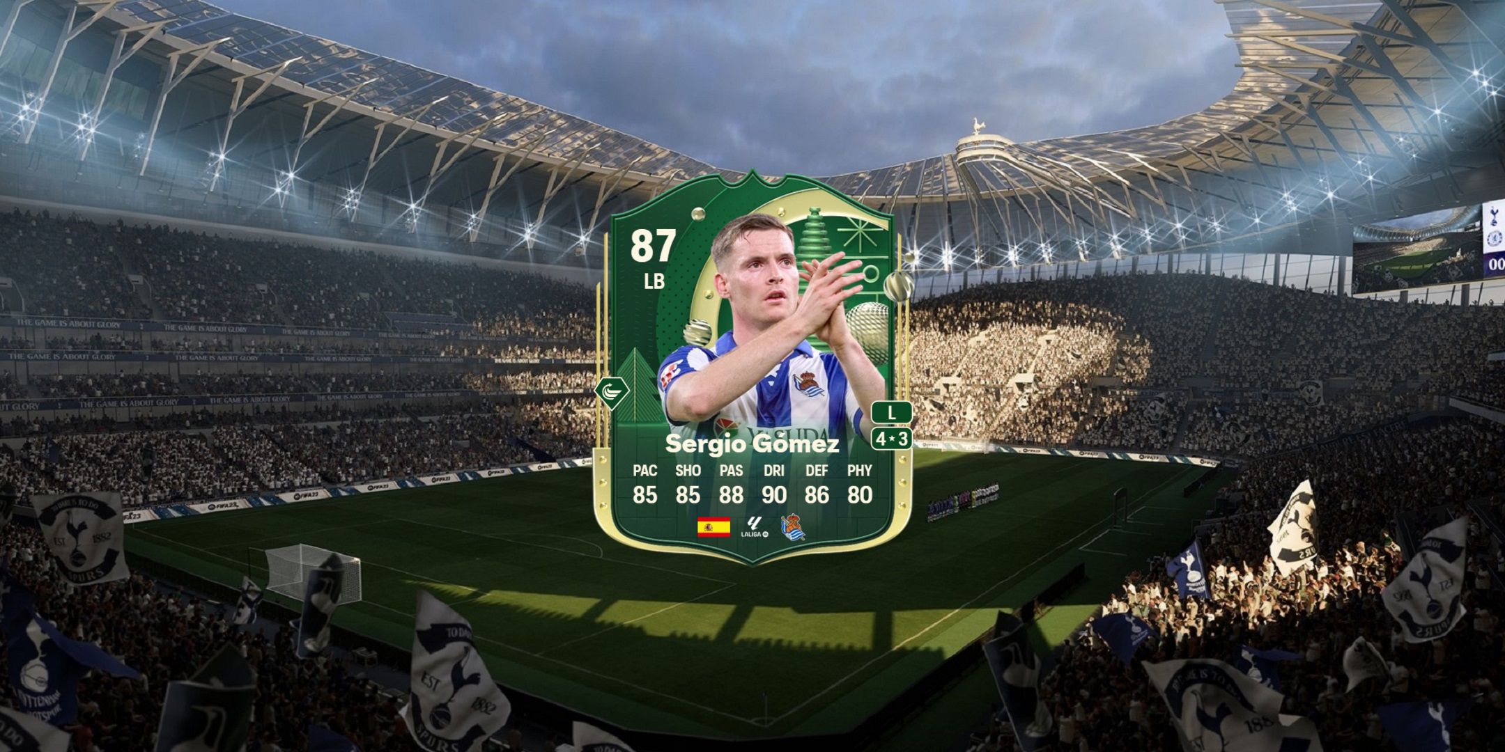Sergio Gomez's card in EA Sports FC 25.