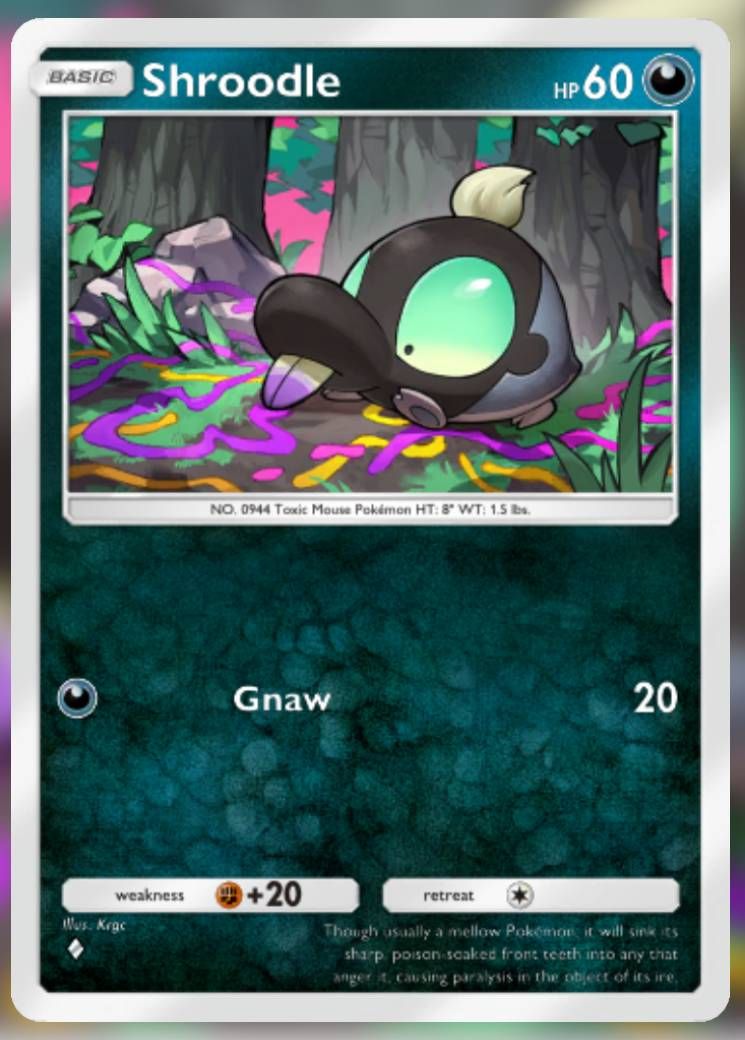The Shroodle card, from Shining Revelry.