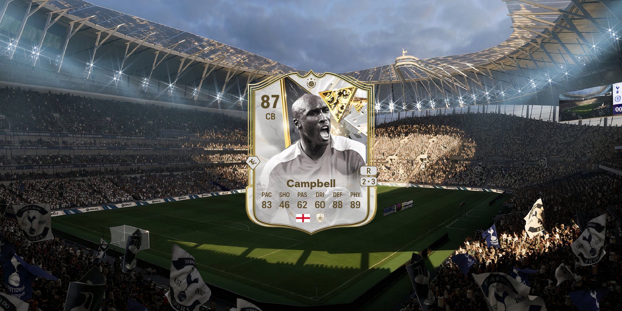 Sol Campbell's card in EA Sports FC 25.
