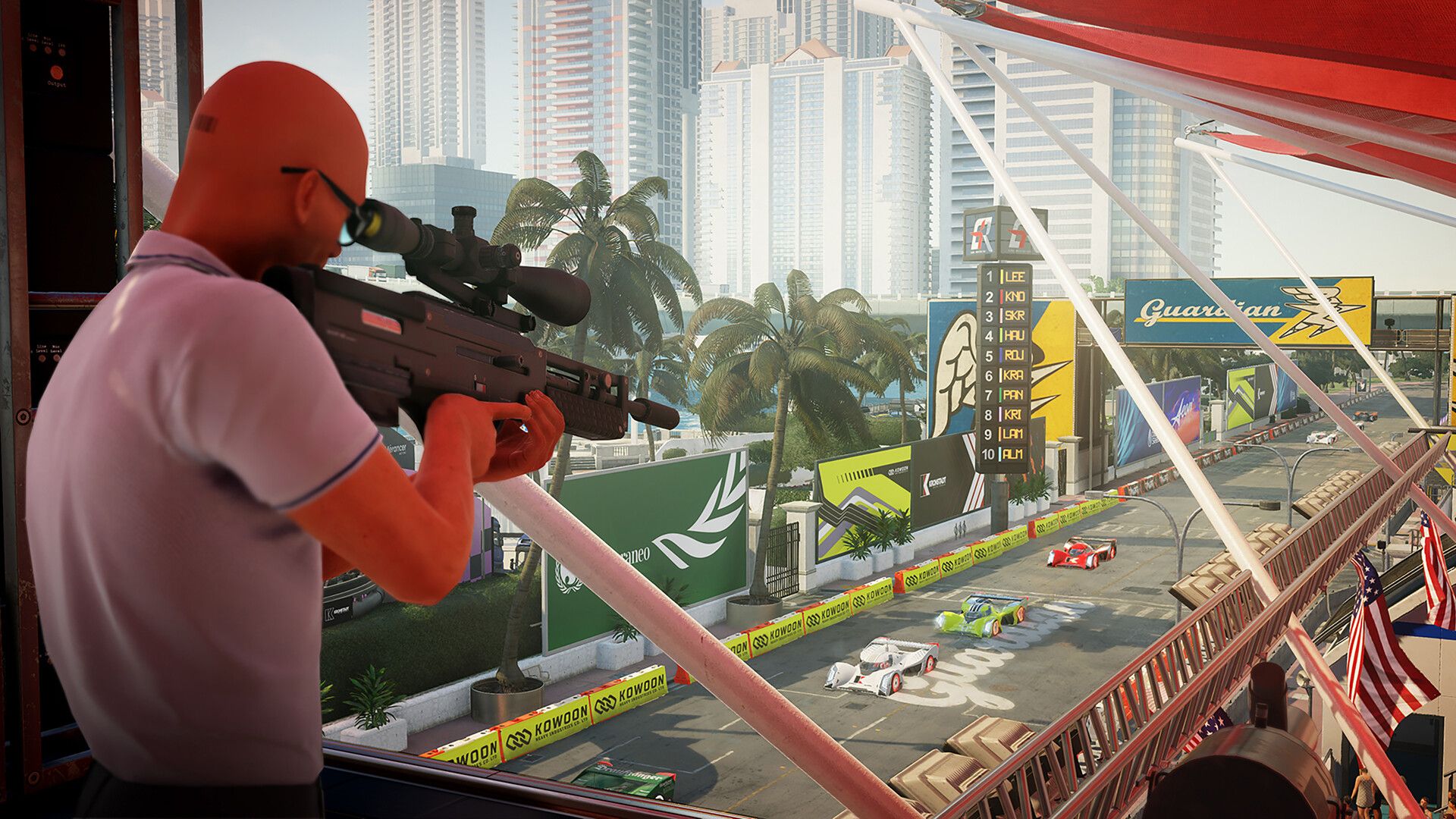 Agent 47 in Miami. 