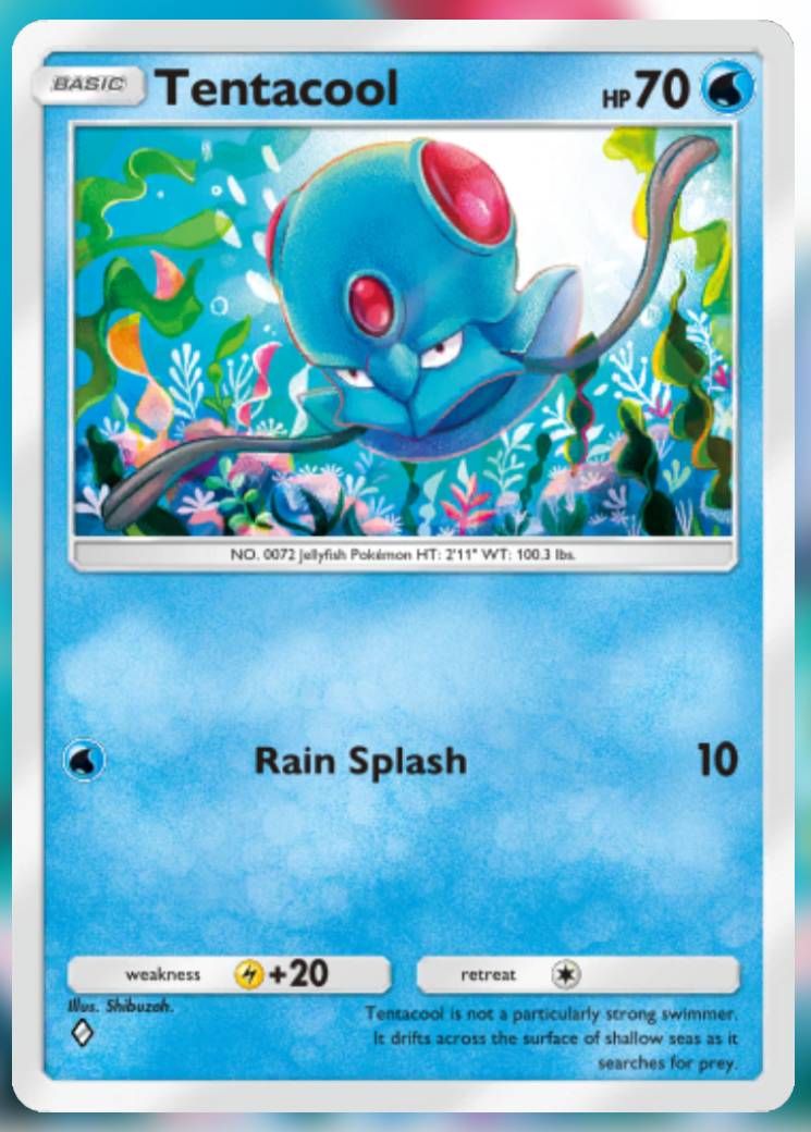 The Tentacool card, from Shining Revelry.