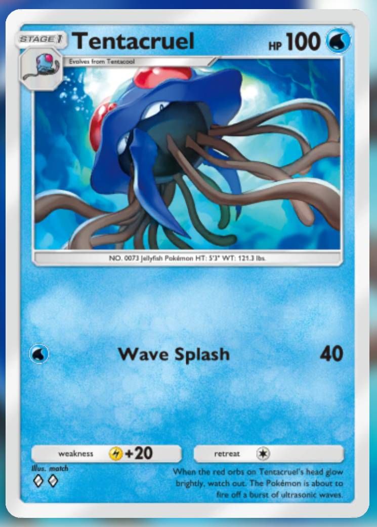 The Tentacruel card, from Shining Revelry.